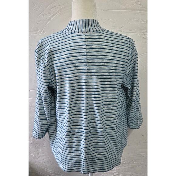 T by TALBOTS Striped Cardigan Open Sweatshirt Woman's Size S - Picture 2 of 7
